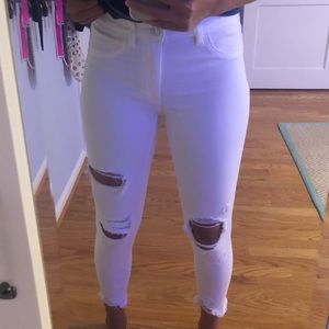 american eagle ne(x)t level stretch white jeans